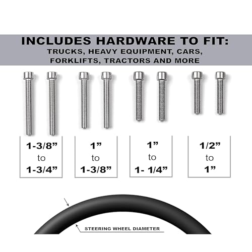 Deluxe Steering Wheel Power Handle Spinner Knob - Universal Steering Wheel Fit for Cars, Trucks, Tractors, Mowers, Forklifts, etc